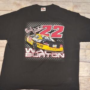 Ward Burton Black NASCAR Graphic T-Shirt Size XL
